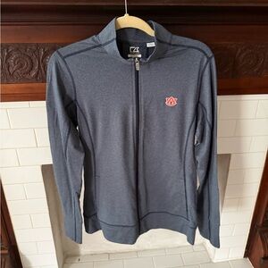 Auburn Cutter & Buck Heather Blue Full-Zip Jacket
